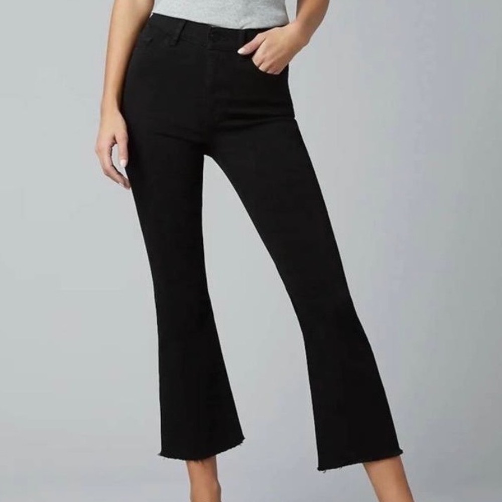 NWT DL1961 Bridget Boot High Rise Instasculpt Crop Jean Henderson Black Size 28